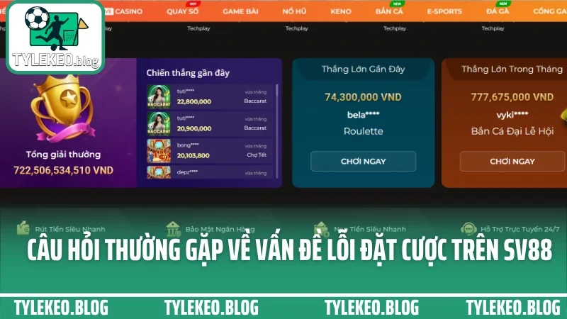 Sv88 - nơi dân cược chuyên nghiệp chọn gửi niềm tin mỗi ngày 8 Câu hỏi thường gặp về vấn đề lỗi đặt cược trên sv88