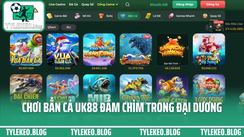 Uk88 - hệ sinh thái cá cược tối ưu cho người mới bắt đầu tự tin 6 Chơi bắn cá uk88 đắm chìm trong đại dương