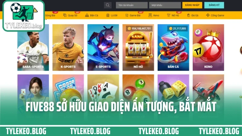 Five88 - sân chơi cá cược tỷ lệ chuẩn được cao thủ lựa chọn 3 Five88 sở hữu giao diện ấn tượng, bắt mắt