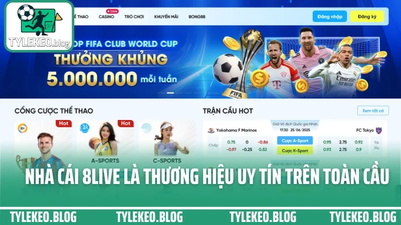 Nhà cái 8live là thương hiệu uy tín trên toàn cầu