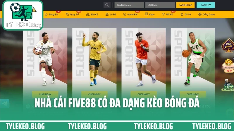Hướng dẫn đặt cược bóng đá trên five88 - cách chơi nhanh và dễ thắng 2 Nhà cái five88 có đa dạng kèo bóng đá