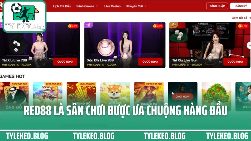 Red88 là sân chơi được ưa chuộng hàng đầu