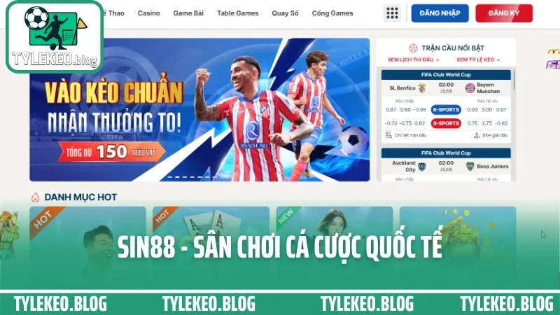 Sin88 - Nền Tảng Cá Cược Ổn Định Với Kèo Nóng Cập Nhật Tức Thì