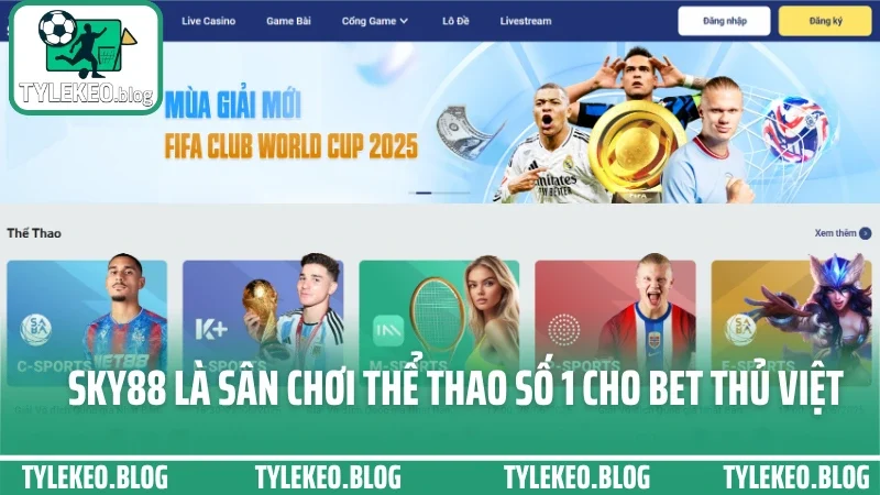 Sky88 là sân chơi thể thao số 1 cho bet thủ việt