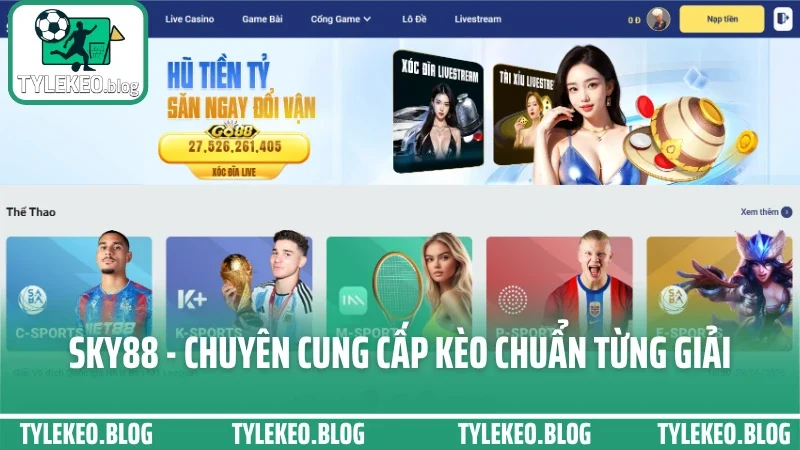 Sky88 - Chuyên Cung Cấp Kèo Chuẩn Từng Giải, Từng Giờ, Từng Ngày
