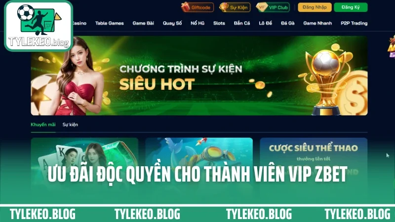 Zbet - sàn cá cược được ưa chuộng nhất nhờ kèo chuẩn từng giờ 8 Ưu đãi độc quyền cho thành viên vip zbet