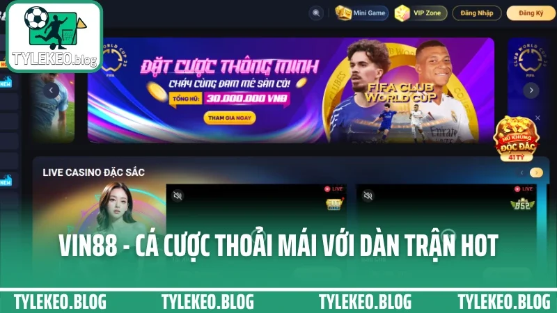 Vin88 - Cá Cược Thoải Mái Với Dàn Trận Hot Và Hỗ Trợ Cực Nhanh